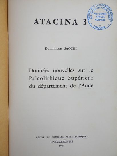 5 volumes. Travaux récents à la grotte de...