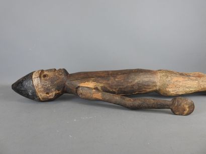 NIGERIA.
Large wooden male statuette with...