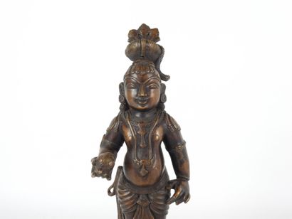 INDE : Divinité. Sculpture en bronze. H....