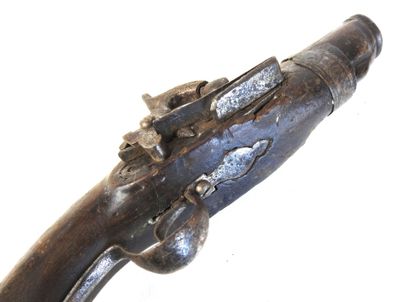 ARMES à FEU. Pistolet de traite à silex à...