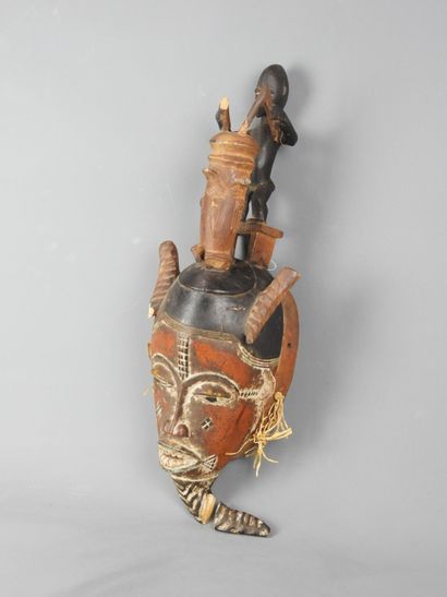 Masque de danse YAOURE, Côte d'Ivoire.
Bois...