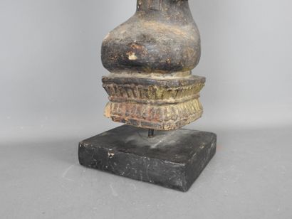 LAOS
Buddha figure in prayer position. Patinated...