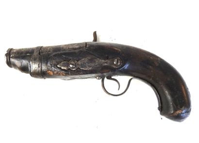 ARMES à FEU. Pistolet de traite à silex à...