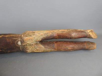 NIGERIA.
Large wooden male statuette with...