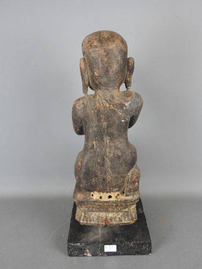 LAOS
Buddha figure in prayer position. Patinated...
