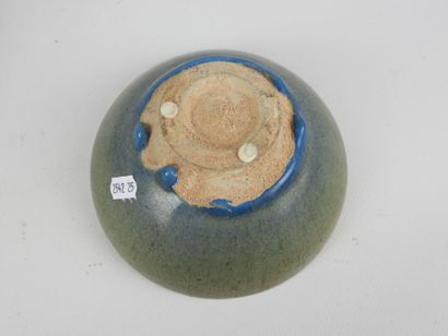 CHINA: Two blue and brown glazed stoneware...