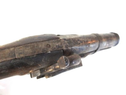 ARMES à FEU. Pistolet de traite à silex à...