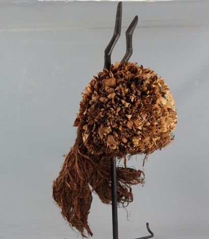 AFRICA. Dance mask with face surmounted by...