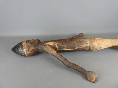 NIGERIA.
Large wooden male statuette with...