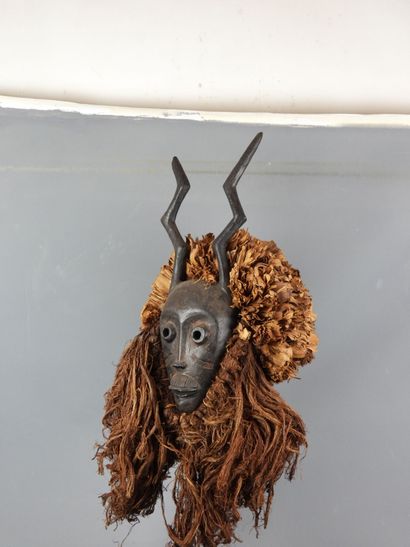 AFRICA. Dance mask with face surmounted by...