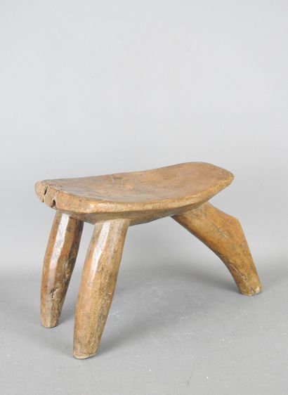 LOBI BURKINA FASO. Hardwood tripod seat with...