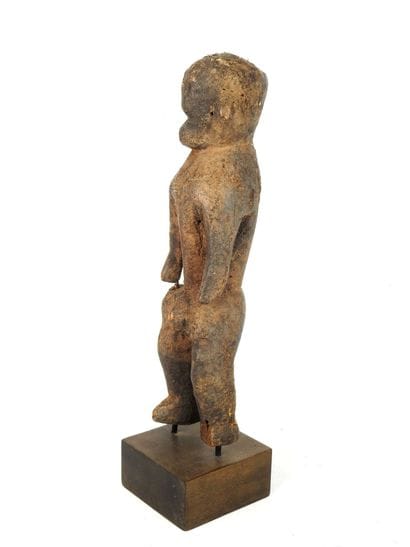 KEAKA, NIGERIA: Male statuette in carved...