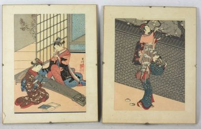 Suzuki HARUNOBU (1725-1770), d'après : Geisha...