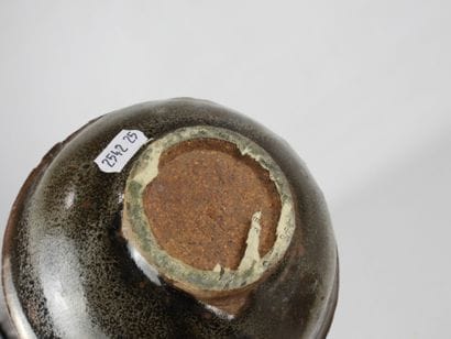 CHINA: Two blue and brown glazed stoneware...