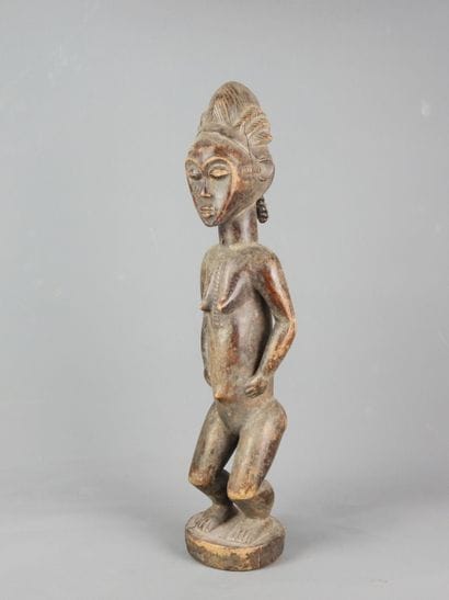 BAOULE, Côte d'Ivoire.

Statue en bois représentant...