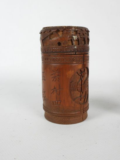 CHINA: cloisonné enamel vase with flower...