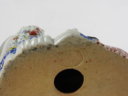 CHINA: Budai Buddha in porcelain and polychrome...