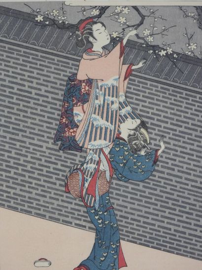 Suzuki HARUNOBU (1725-1770), d'après : Geisha...