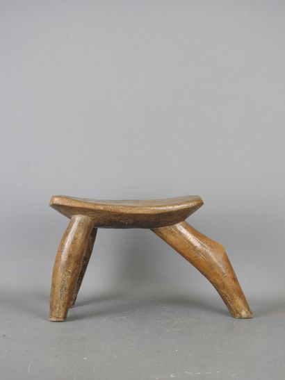 LOBI BURKINA FASO. Hardwood tripod seat with...