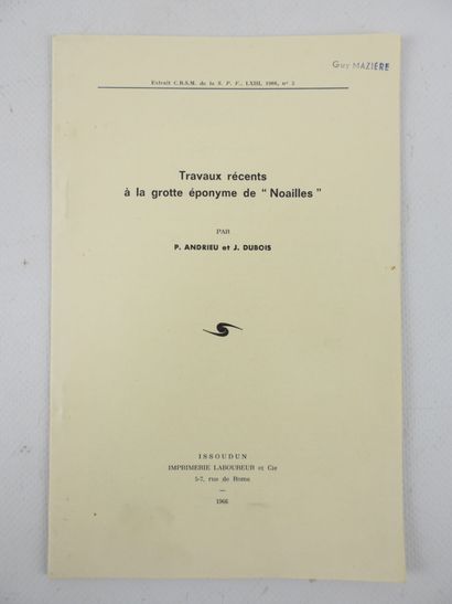 5 volumes. Travaux récents à la grotte de...