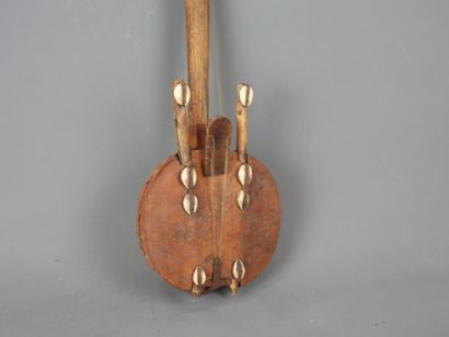 KORA from Senegal in wood and skin.

 H.48,...