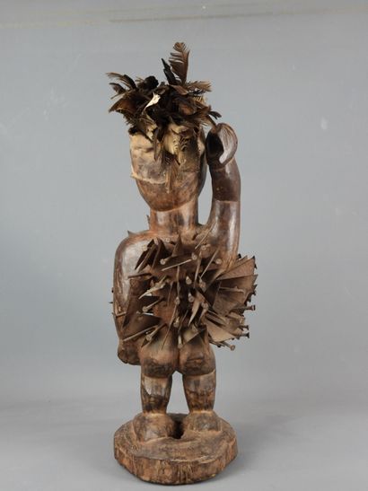 Abdominal reliquary nail fetish, BAKONGO,...