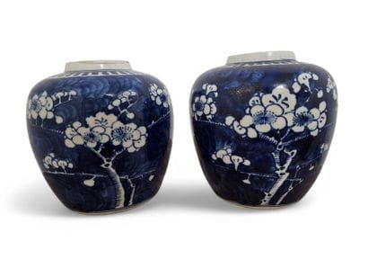 JAPAN, early 20th century.
Pair of blue and...