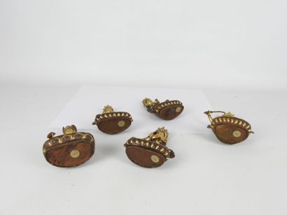 ASIA: Five bronze statuettes representing...