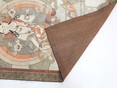 INDIA: Divinity. Embroidery on silk. 139...