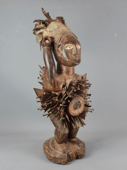 Abdominal reliquary nail fetish, BAKONGO,...