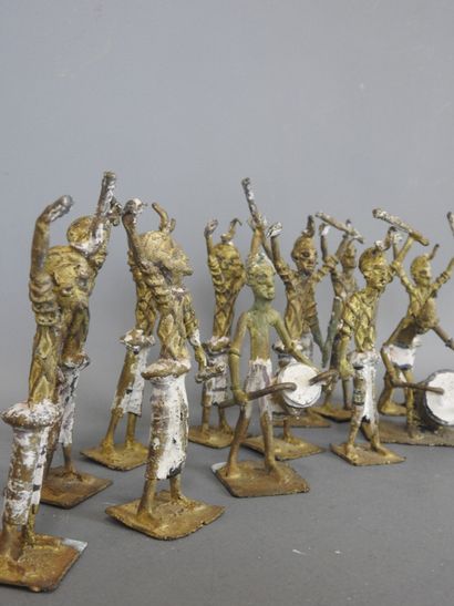 BENON: 10 bronze statuettes, two with dr...