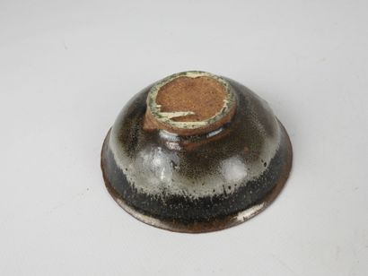 CHINA: Two blue and brown glazed stoneware...