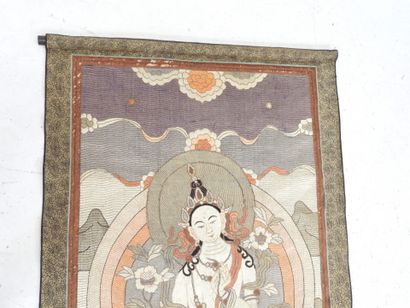INDIA: Divinity. Embroidery on silk. 139...