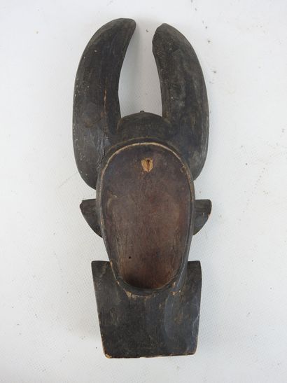 COTE D'IVOIRE. Masque Senoufo en bois à double...