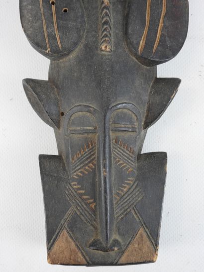 COTE D'IVOIRE. Masque Senoufo en bois à double...