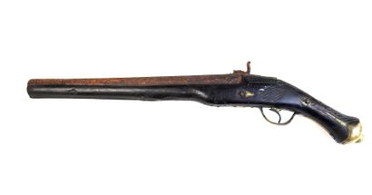 ARMES à FEU. Pistolet à silex à monture en...