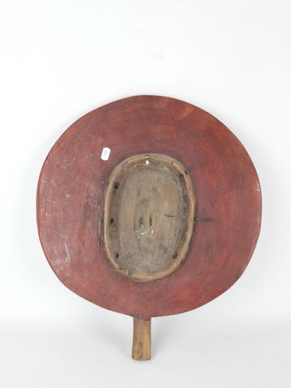 BWA, Burkina Faso: Circular wooden mask with...