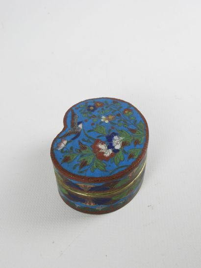 JAPAN: Box with cloisonné enamel decoration...