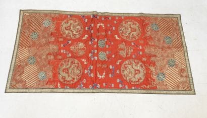 CHINA: Dragons and insects. Embroidery on...