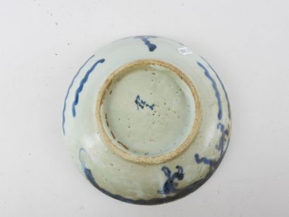CHINA: Blue-white porcelain plate decorated...