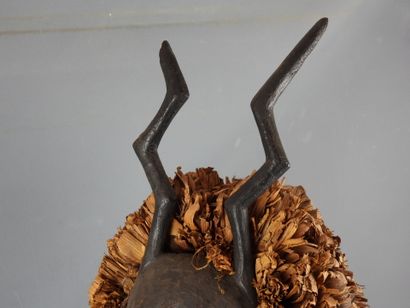 AFRICA. Dance mask with face surmounted by...