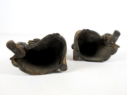 CHINA, QIANLONG style:
Pair of foreign figures...