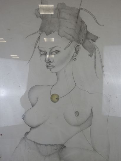 JP LALLEMAND (20th): Bust of an African woman....