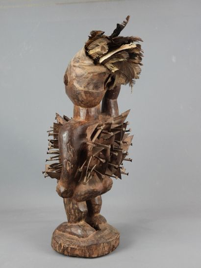 Abdominal reliquary nail fetish, BAKONGO,...