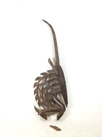 Ciwara crest mask, BAMBARA, Mali.
Wood, dark...