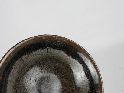 CHINA: Two blue and brown glazed stoneware...