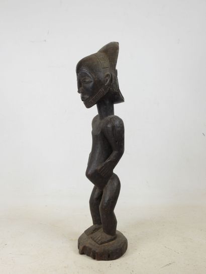 Statue in highly patinated wood, HEMBA, Democratic...