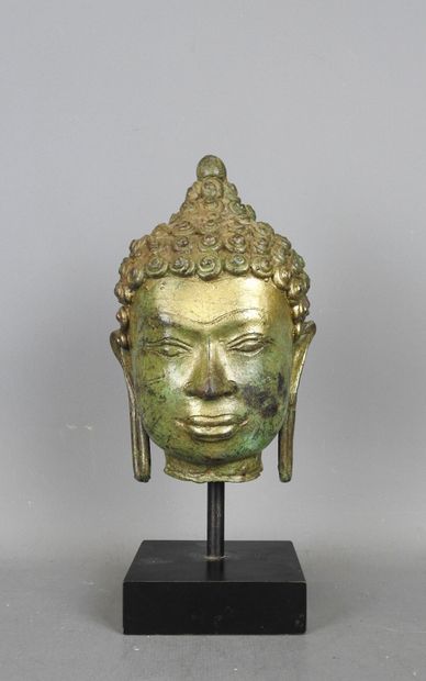 Thailand.
Lovely bronze Buddha head with...