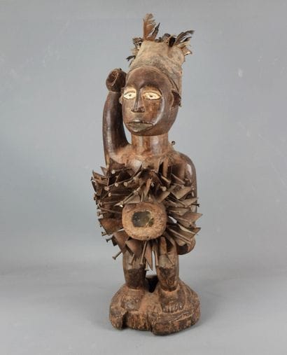 Abdominal reliquary nail fetish, BAKONGO,...