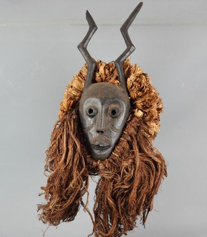 AFRICA. Dance mask with face surmounted by...